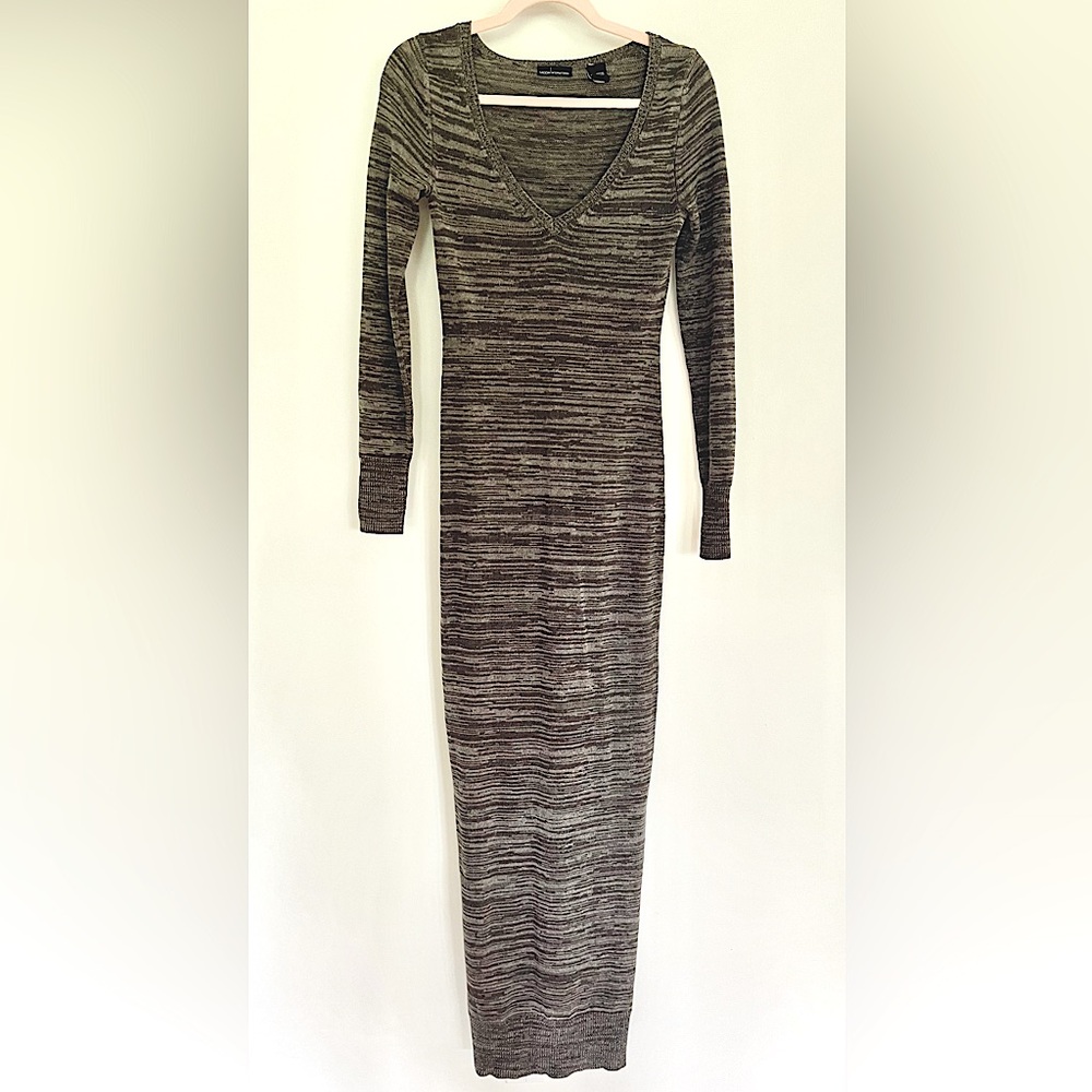 Moda International Victoria’s Secret Vintage Gray V-Neck Bodycon Dress Size M